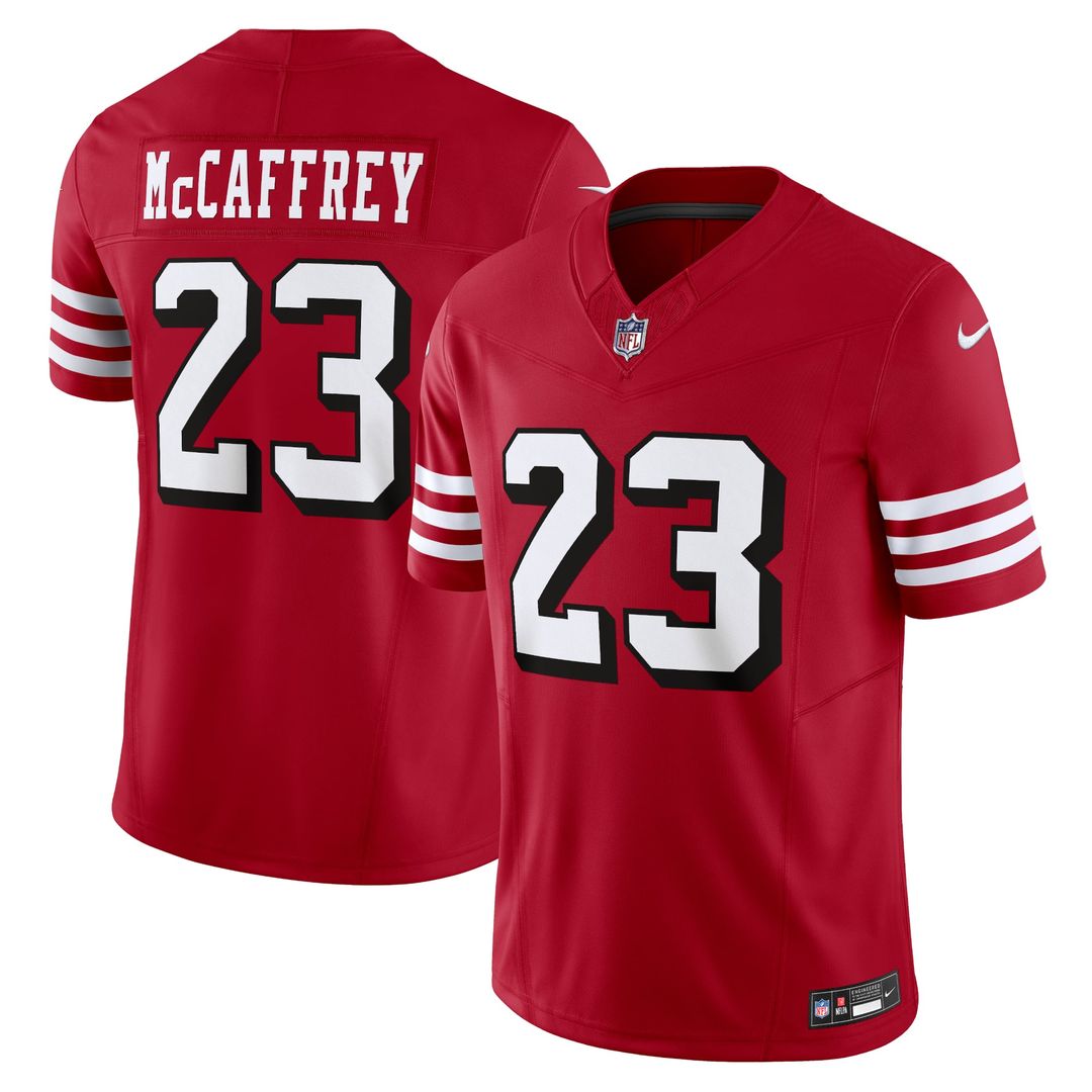 Christian McCaffrey San Francisco 49ers Nike Scarlet Vapor F.U.S.E. Limited Jersey