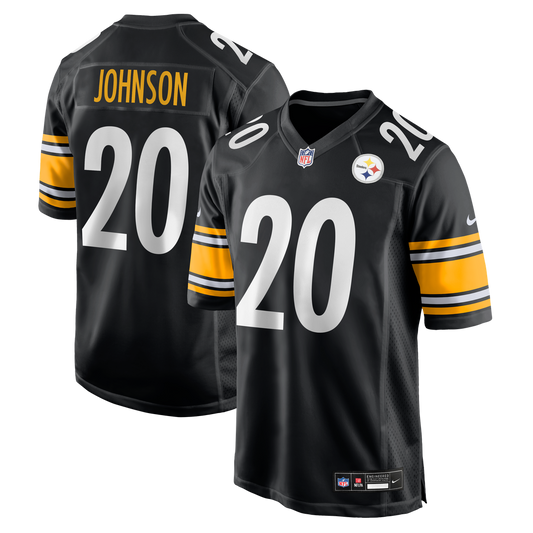 Kaleb Johnson Pittsburgh Steelers Nike Black Team Game Jersey