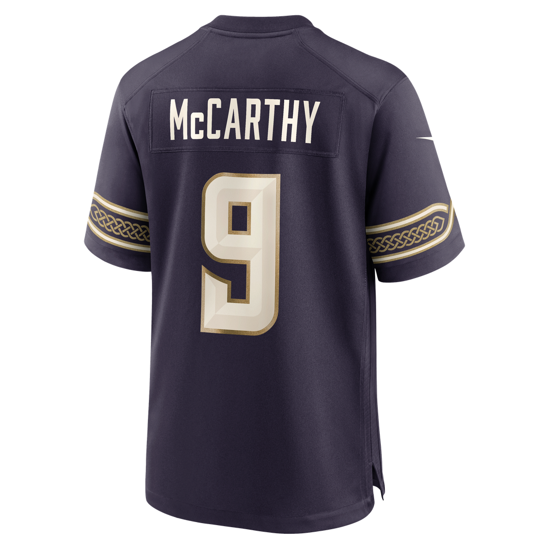 J.J McCarthy Minnesota Vikings Nike Purple 2026 Rivalries Collection Game Jersey