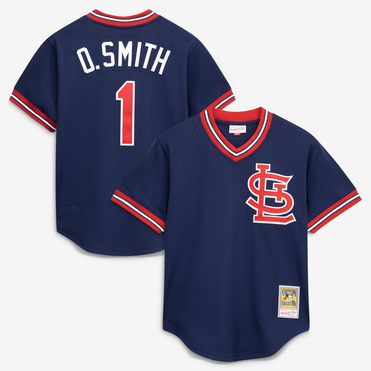 St. Louis Cardinals Ozzie Smith Mitchell & Ness Scarlet Authentic Batting Practice Jersey