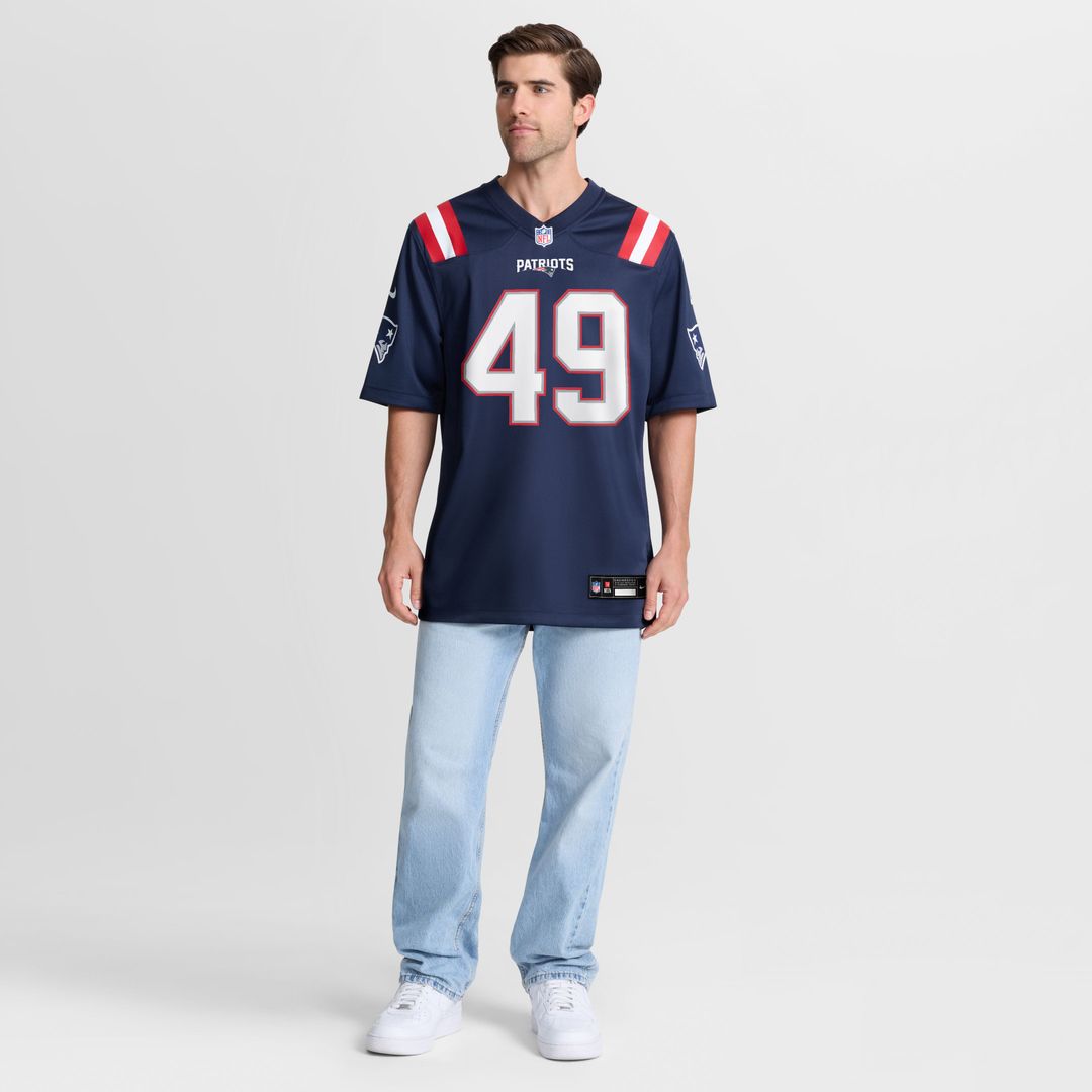 Chad Muma New England Patriots Nike Navy Team Game Jersey