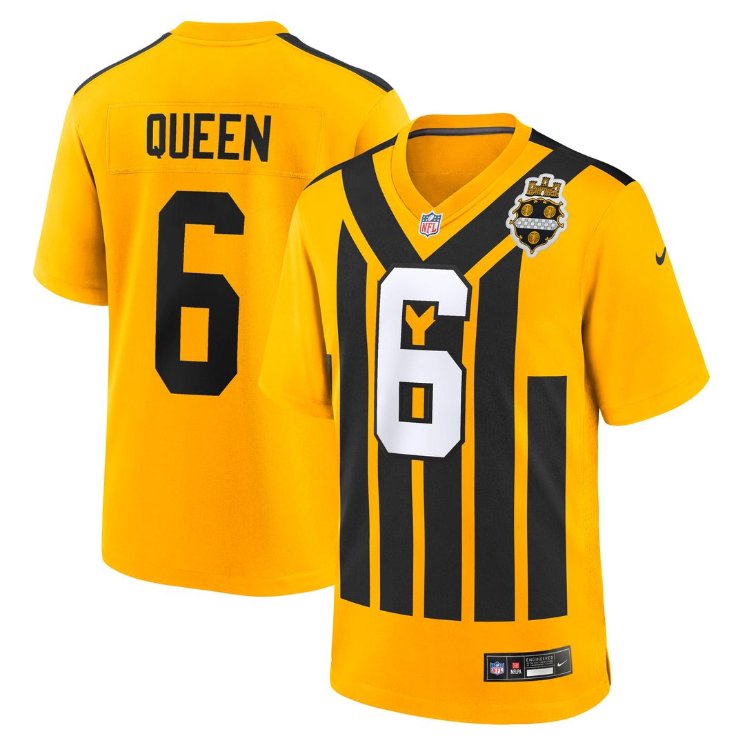 Patrick Queen Pittsburgh Steelers Nike Gold Alternate 1933 Throwback Game Jersey