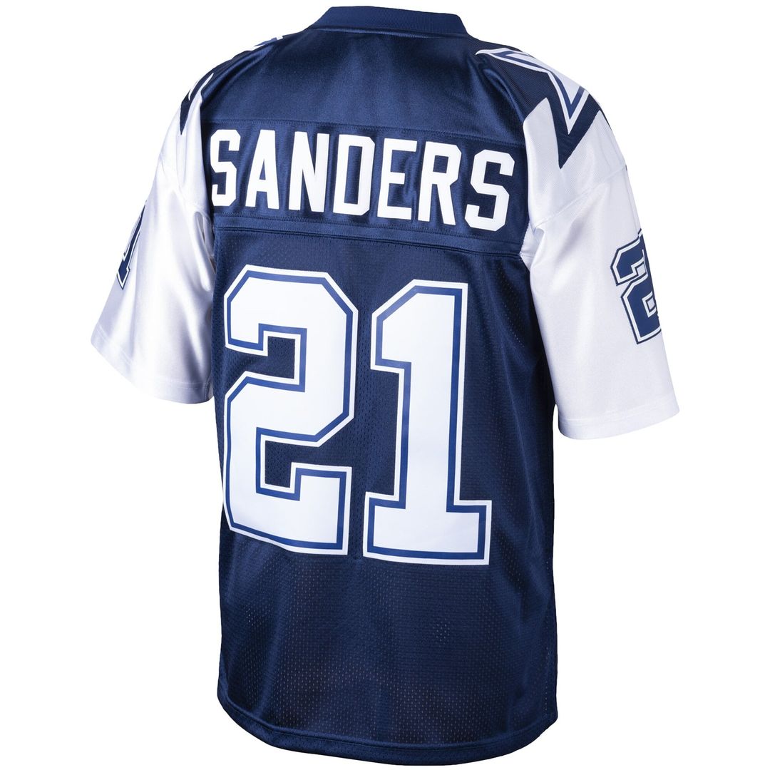 Deion Sanders Dallas Cowboys Mitchell & Ness Navy Big & Tall 1995 Retired Player Replica Jersey