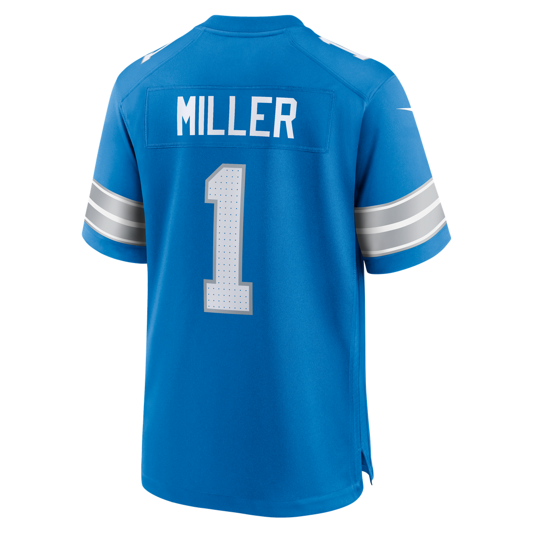 Blake Miller Detroit Lions Nike Blue Team Game Jersey