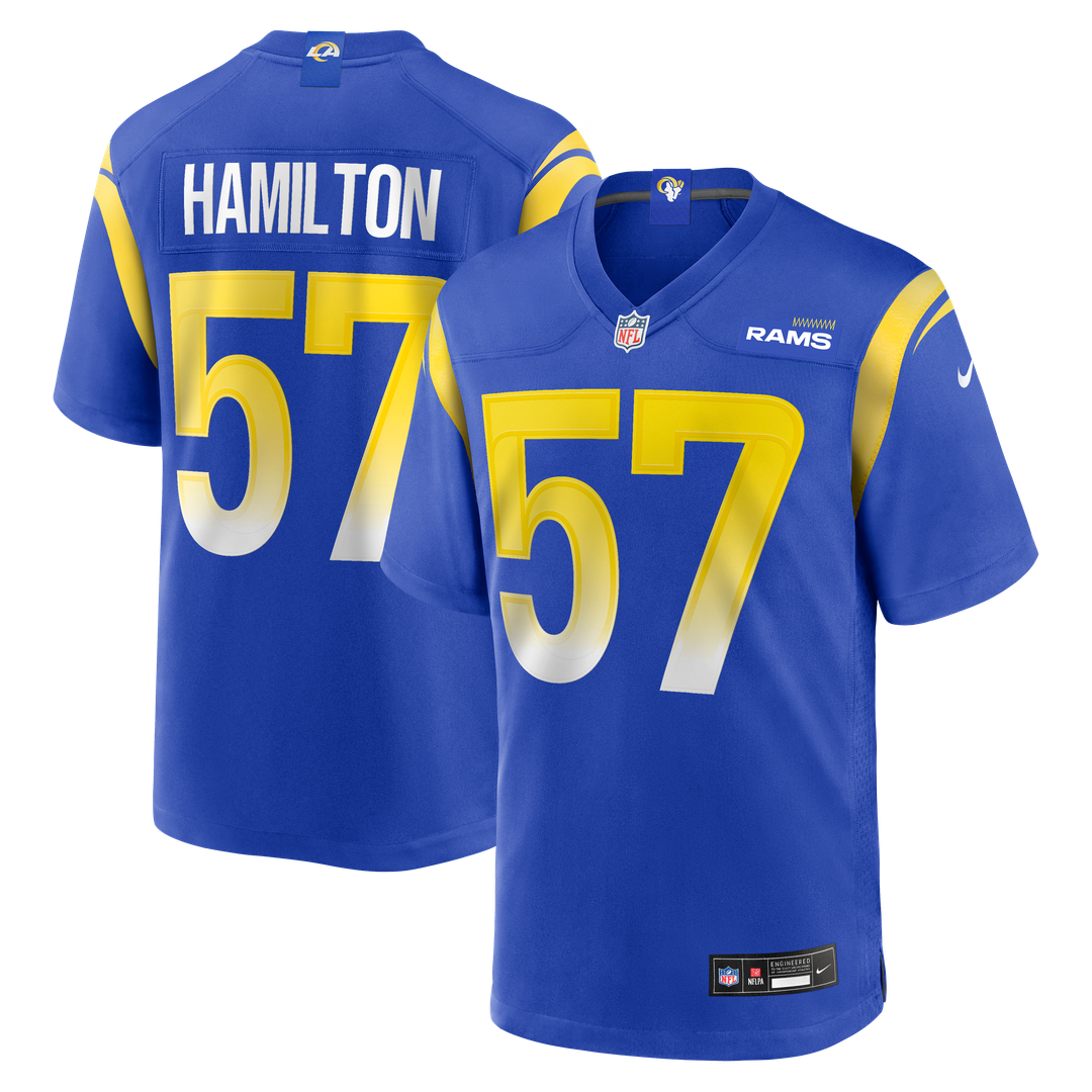 Ty Hamilton Los Angeles Rams Nike Royal Team Game Jersey
