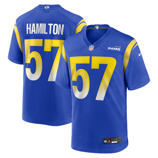 Ty Hamilton Los Angeles Rams Nike Royal Team Game Jersey