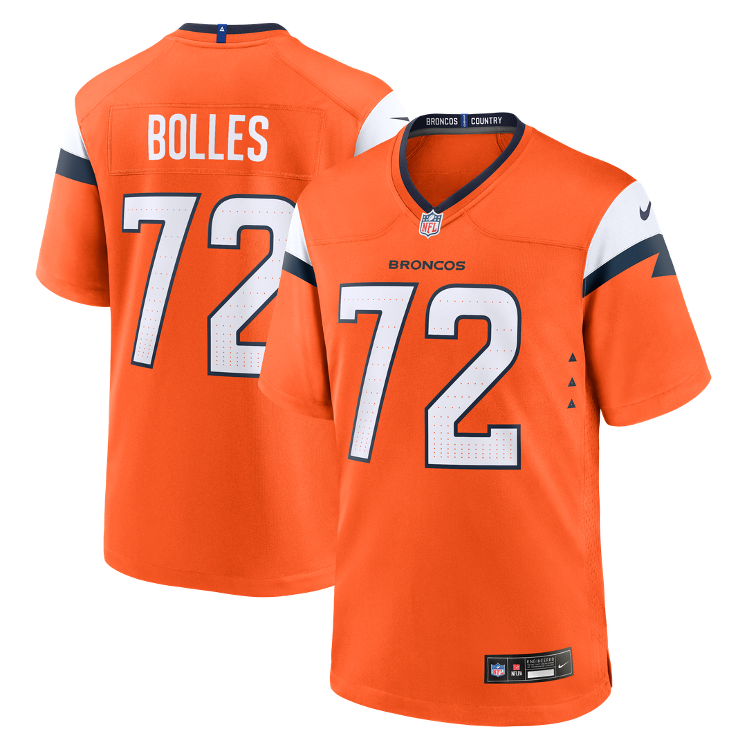 Garett Bolles Denver Broncos Nike Orange Team Game Jersey