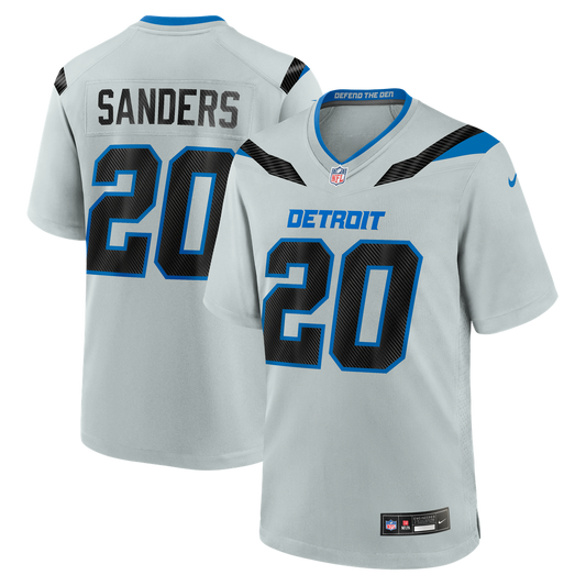 Barry Sanders Detroit Lions Nike Silver 2026 Rivalries Collection Game Jersey