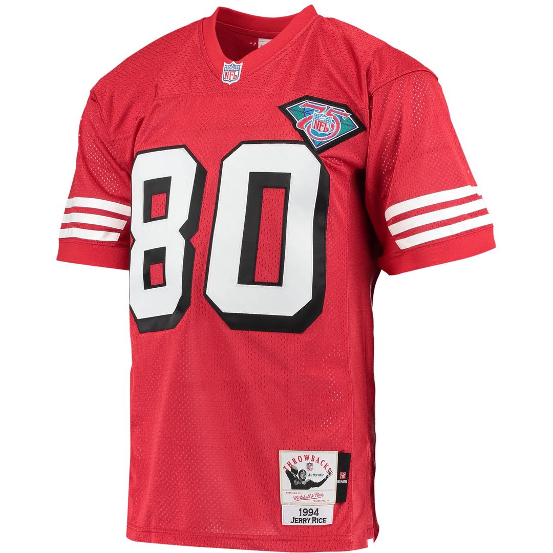 Jerry Rice San Francisco 49ers 1994 Mitchell & Ness Scarlet Authentic Throwback Retired Player Jersey