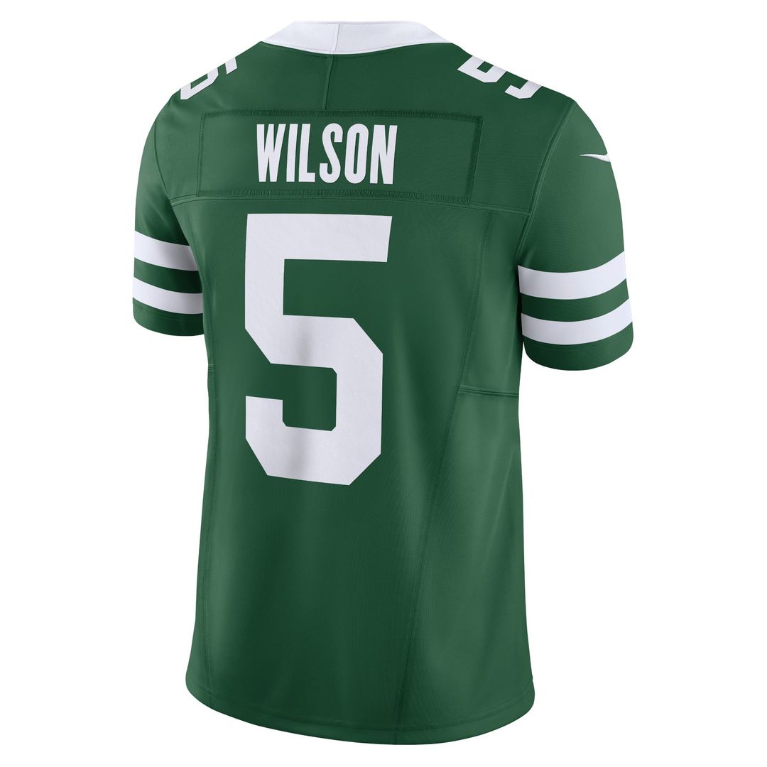 Garrett Wilson New York Jets Nike Legacy Green Vapor F.U.S.E. Limited Jersey