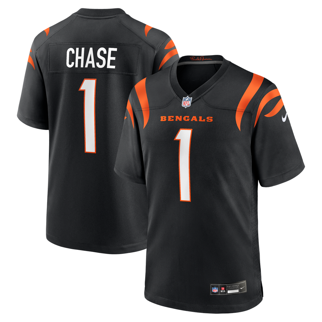Ja'Marr Chase Cincinnati Bengals Nike Black Game Jersey