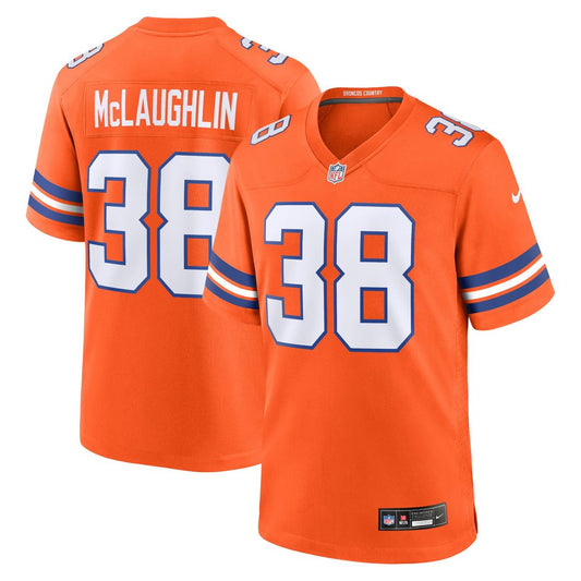 Jaleel McLaughlin Denver Broncos Nike Orange Mile High Collection 1977 Throwback Player Game Jersey