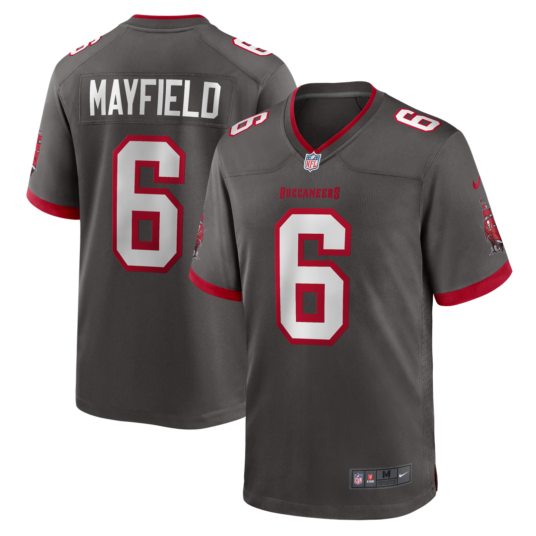 Baker Mayfield Tampa Bay Buccaneers Nike Pewter Alternate Game Player Jersey