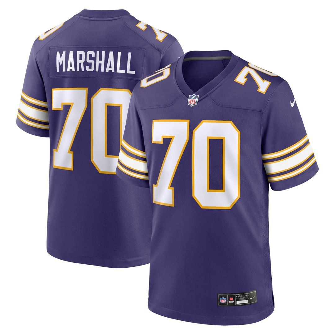 Jim Marshall Minnesota Vikings Nike Purple Retired Player Alternate Game Jersey