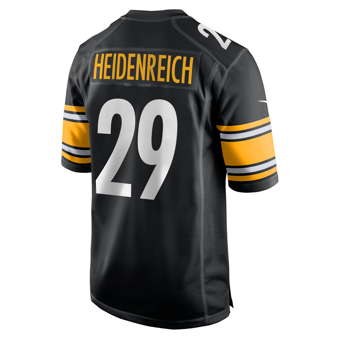 Eli Heidenreich Pittsburgh Steelers Nike Black Team Game Jersey