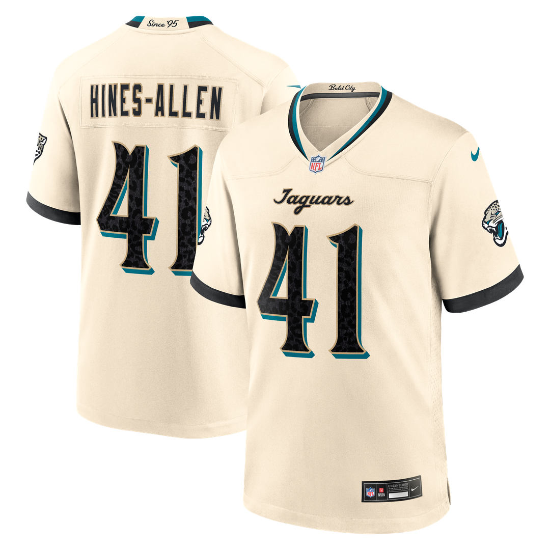 Josh Hines-Allen Jacksonville Jaguars Nike Natural 2026 Rivalries Collection Game Jersey