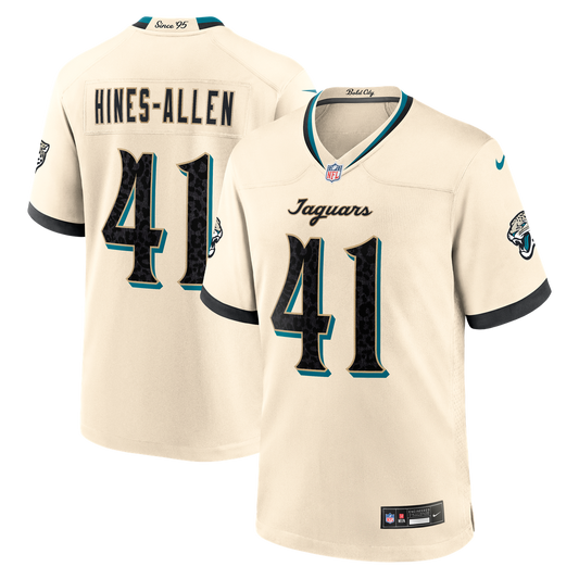 Josh Hines-Allen Jacksonville Jaguars Nike Natural 2026 Rivalries Collection Game Jersey