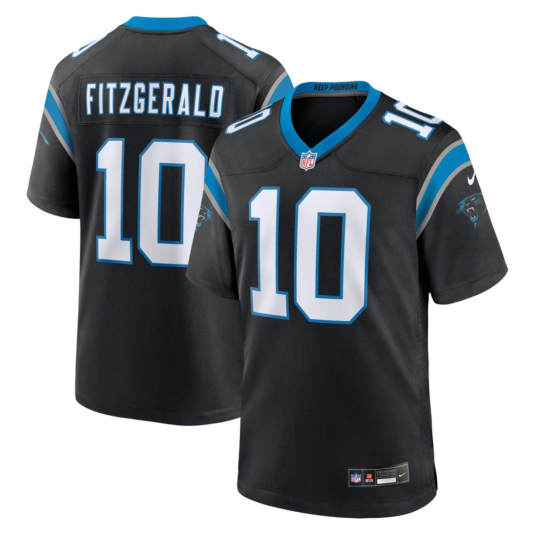 Ryan Fitzgerald Carolina Panthers Nike Black Team Game Jersey