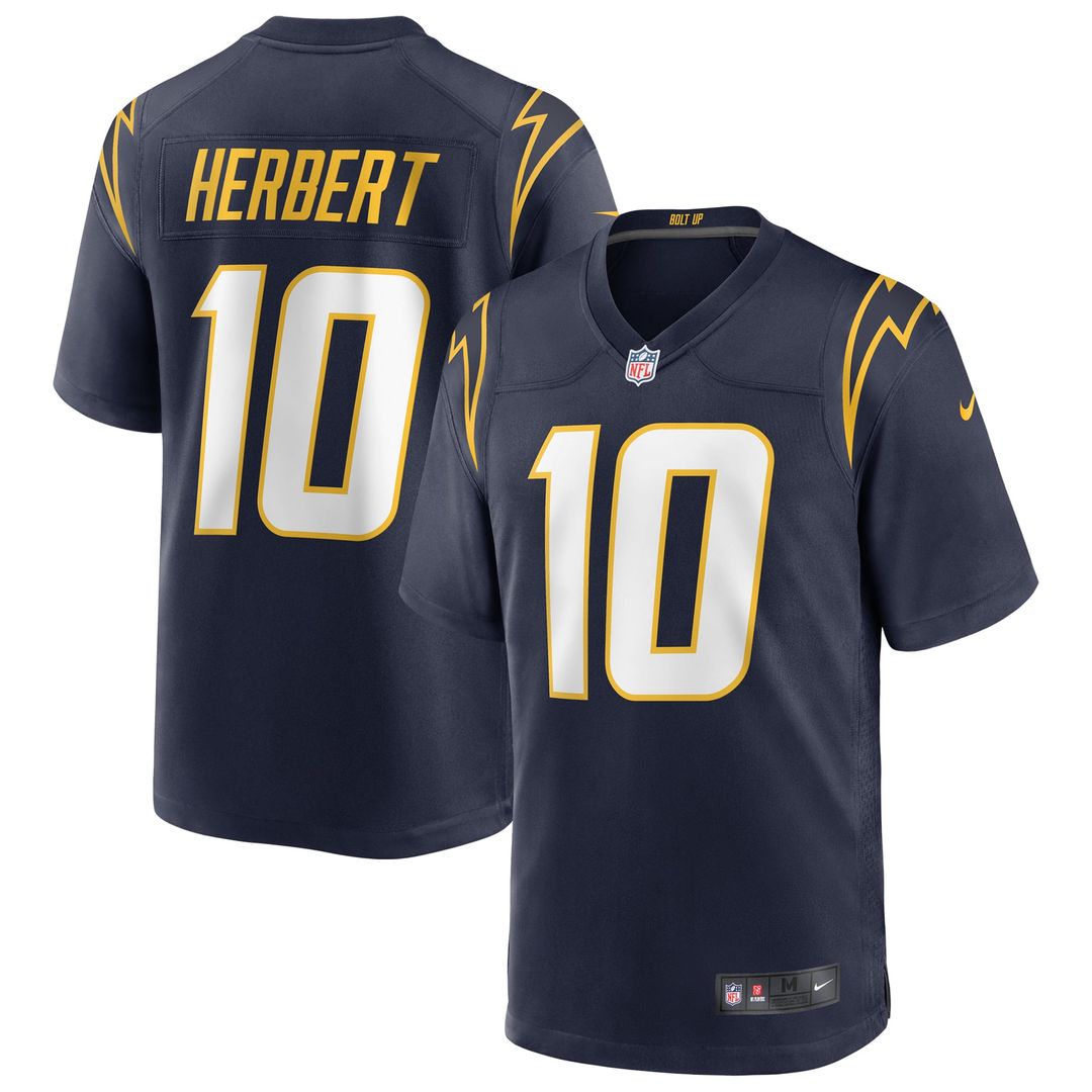 Justin Herbert Los Angeles Chargers Nike Navy Alternate Game Jersey