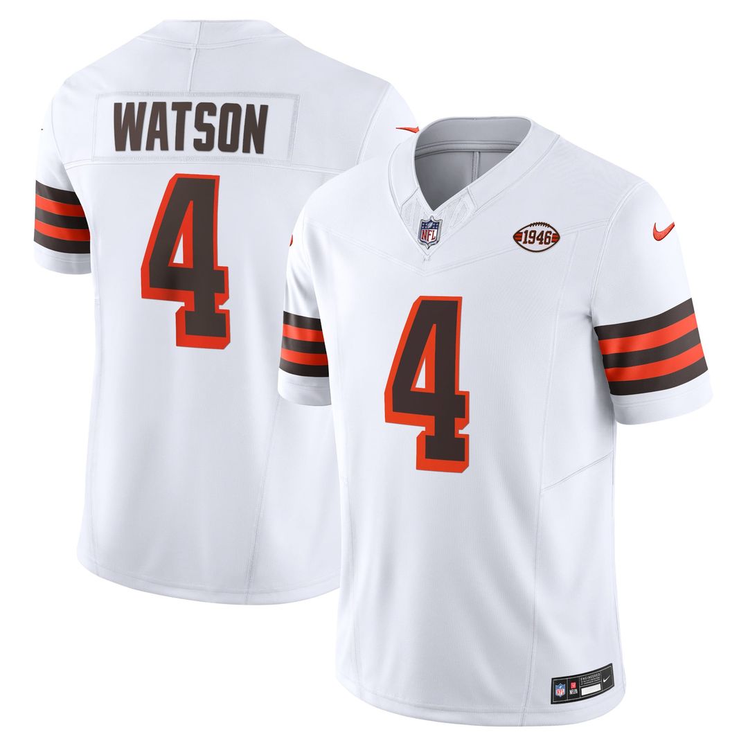 Deshaun Watson Cleveland Browns Nike White Vapor F.U.S.E. Limited Jersey