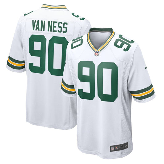 Lukas Van Ness Green Bay Packers Nike White Game Jersey