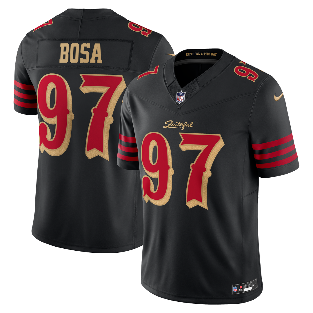 Nick Bosa San Francisco 49ers Nike Black Rivalries Collection Stitched Limited Jersey