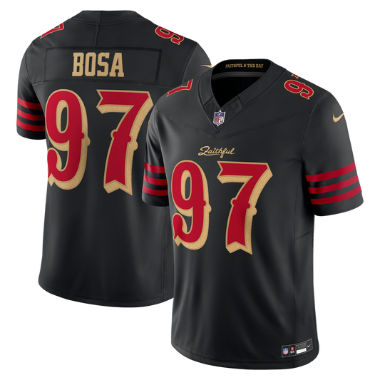 Nick Bosa San Francisco 49ers Nike Black Rivalries Collection Stitched Limited Jersey