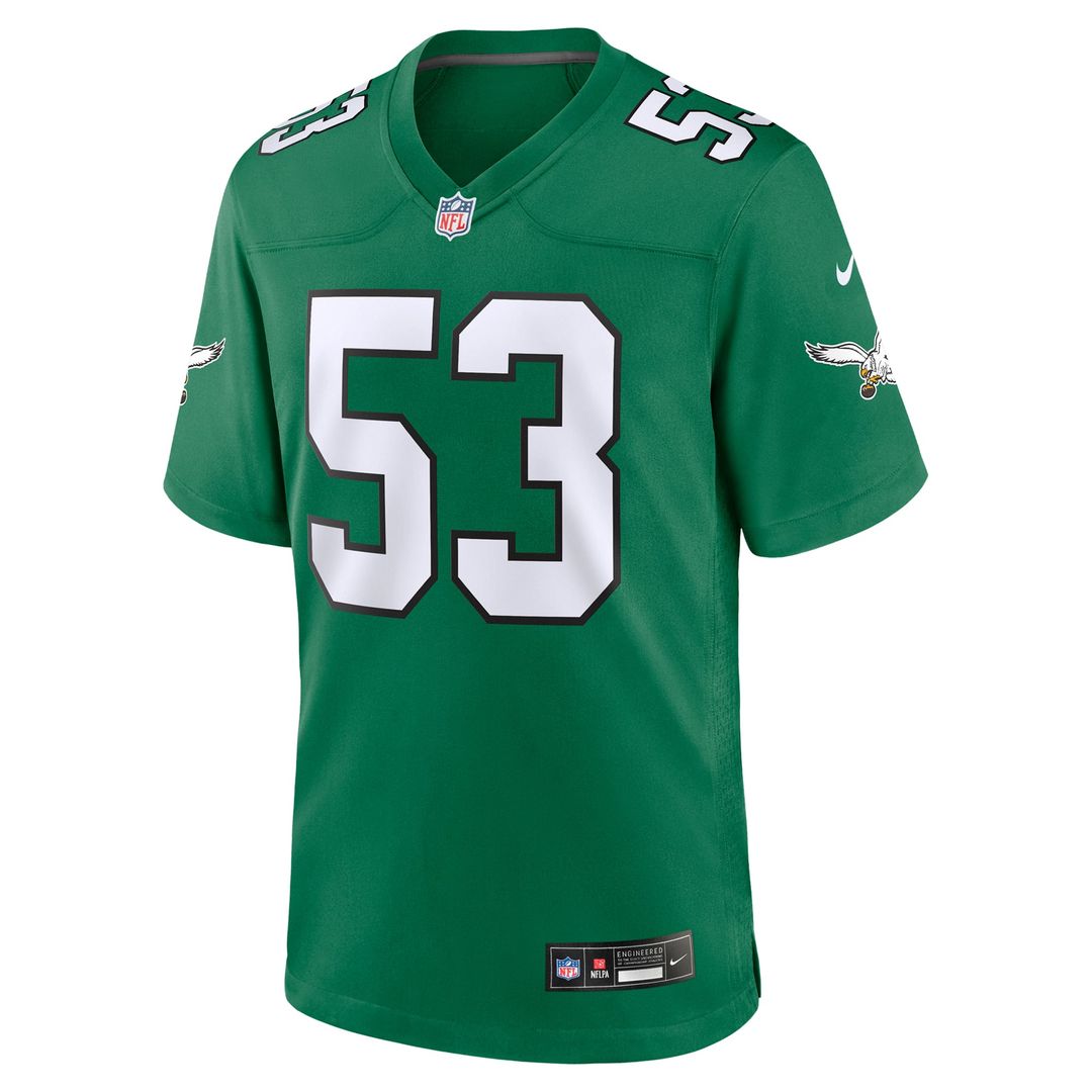 Zack Baun Philadelphia Eagles Nike Kelly Green Alternate Game Jersey