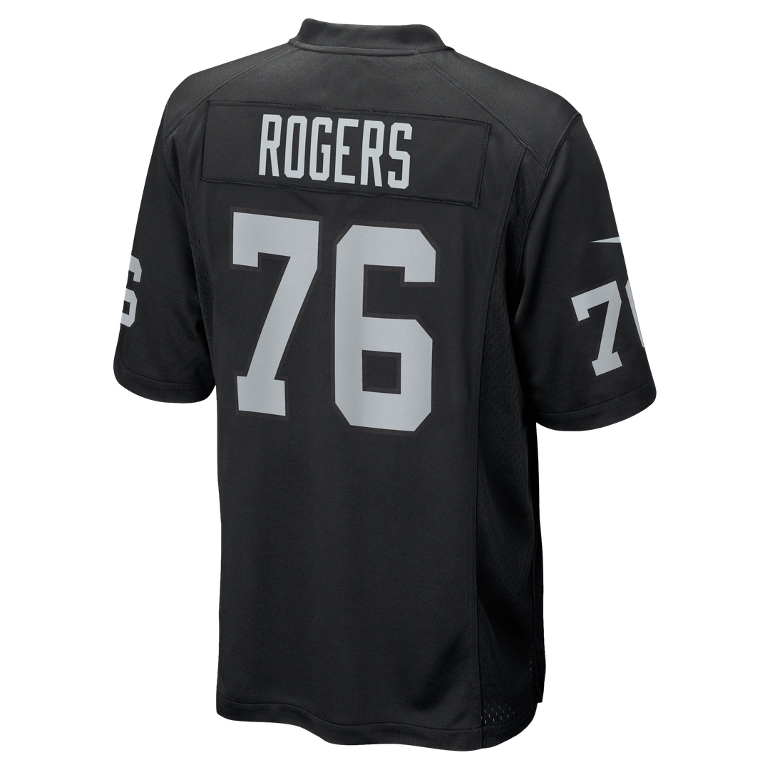 Caleb Rogers Las Vegas Raiders Nike Black Team Game Jersey