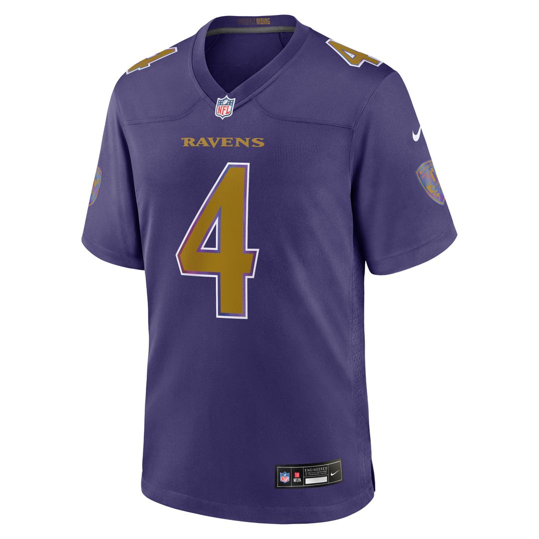 Zay Flowers Baltimore Ravens Nike Purple Alternate Game Jersey