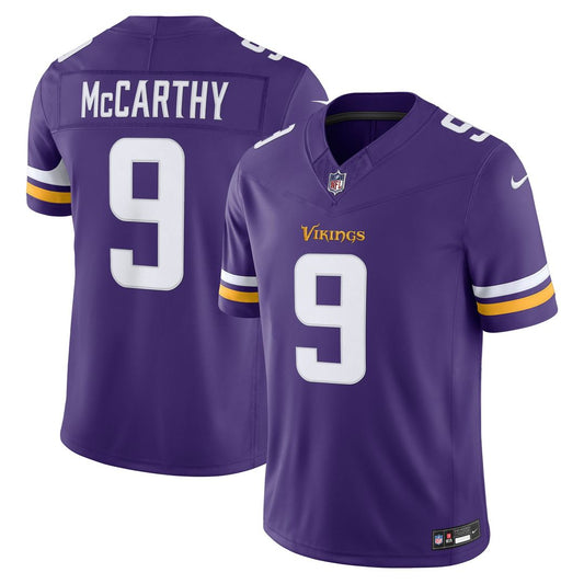 J.J. McCarthy Minnesota Vikings Nike Purple Team Vapor F.U.S.E. Stitched Limited Jersey