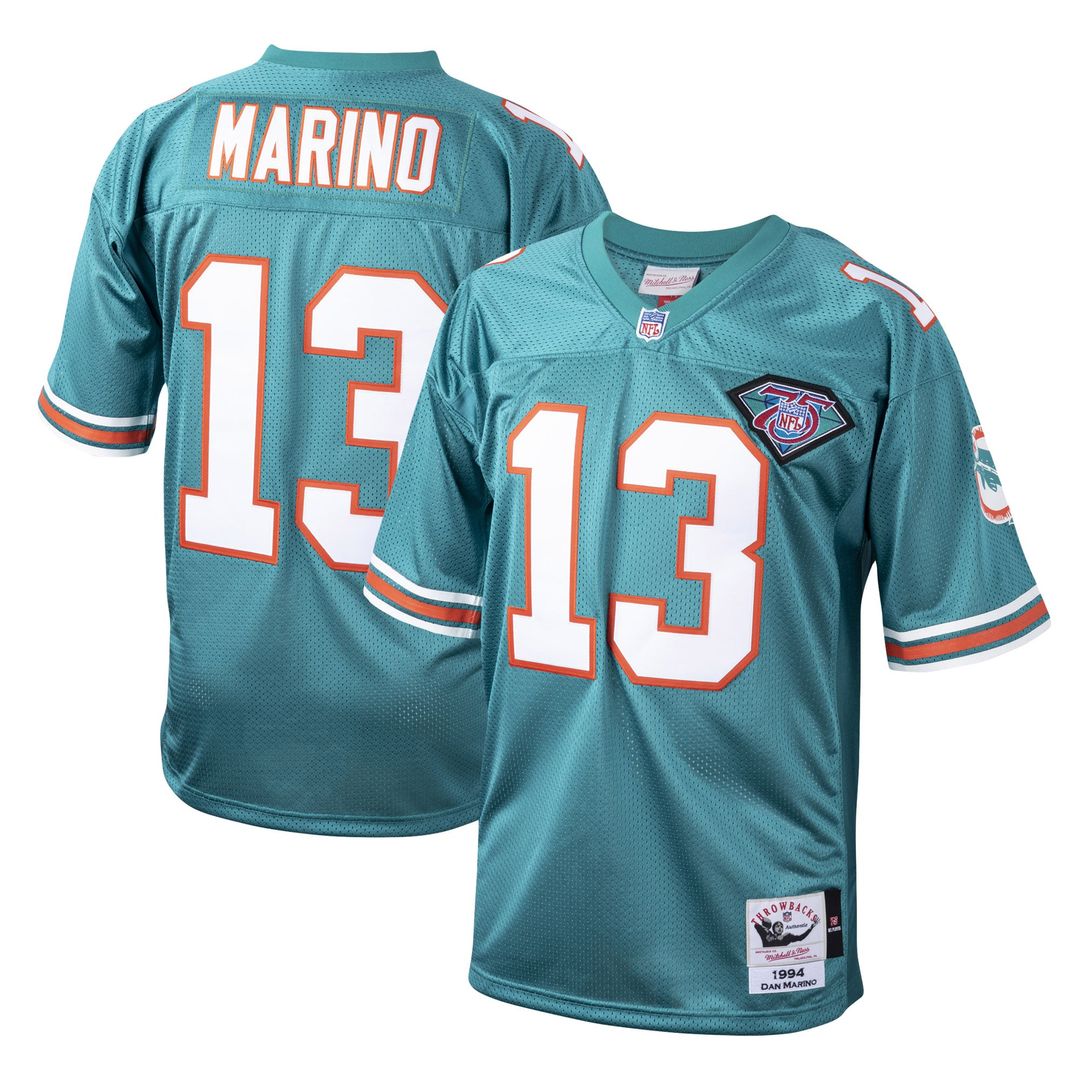 Dan Marino Miami Dolphins 1994 Mitchell & Ness Aqua Authentic Throwback Retired Player Jersey