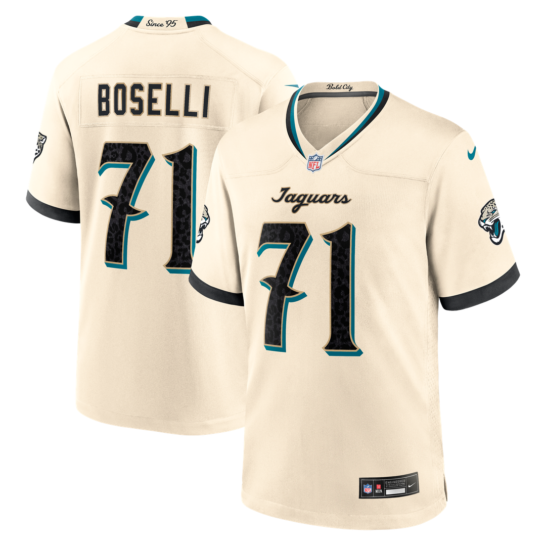 Tony Boselli Jacksonville Jaguars Nike Natural 2026 Rivalries Collection Game Jersey