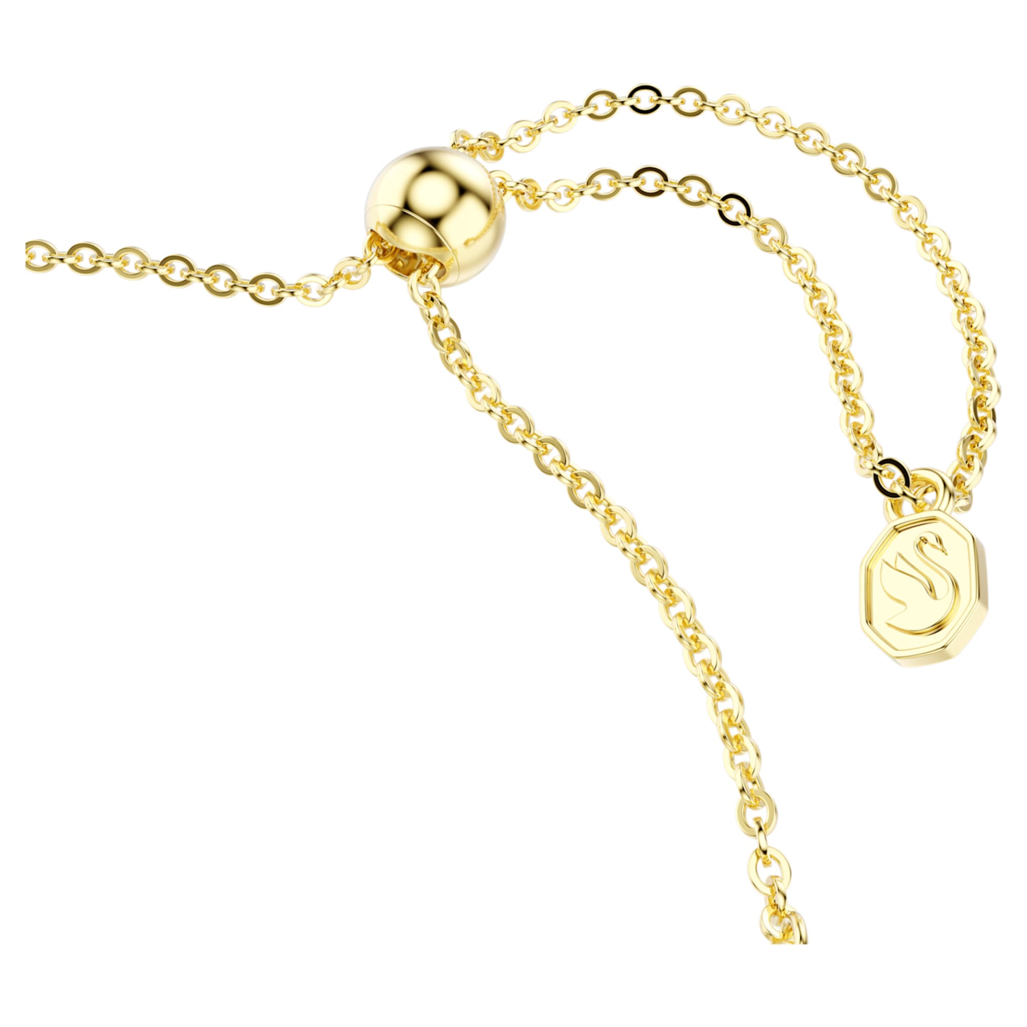 Swarovski Dextera bracelet Round cut, White, 18K gold finish