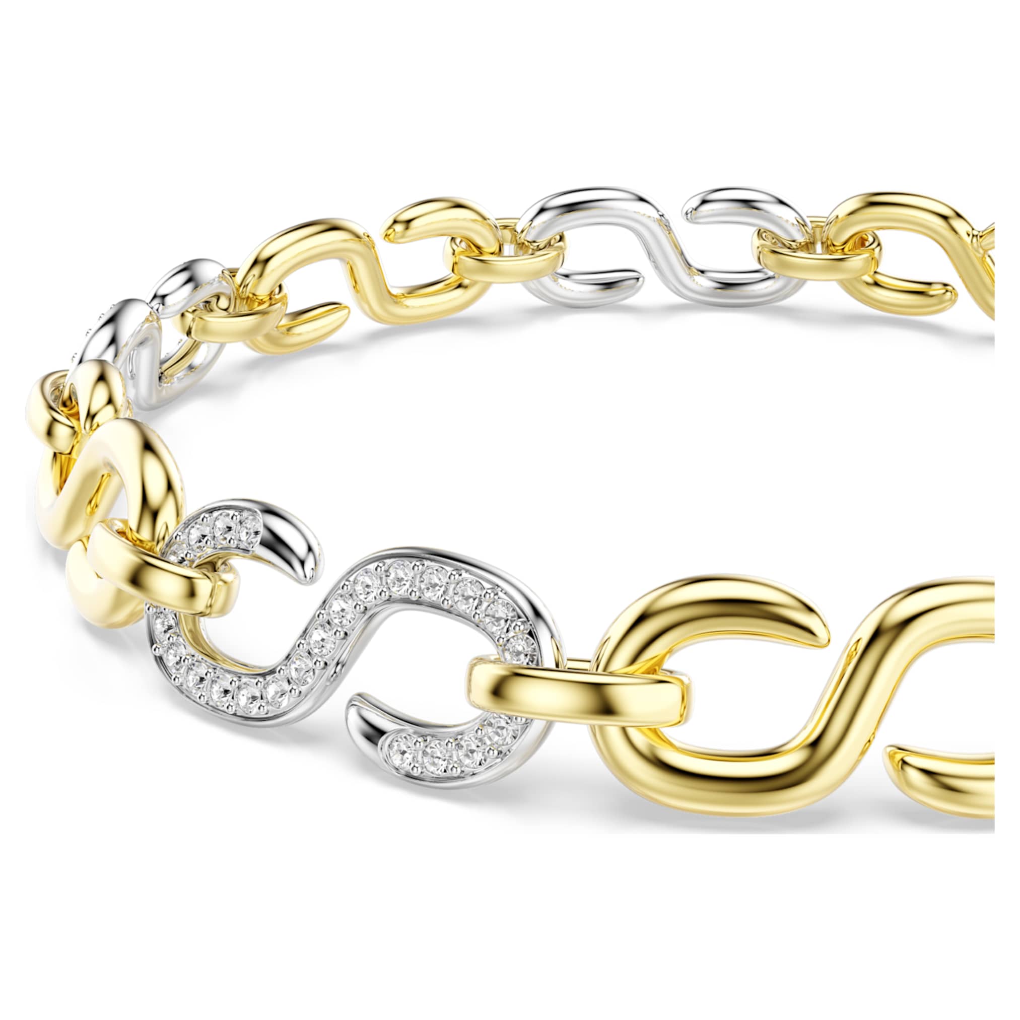 Swarovski Dextera bracelet Round cut, White, Mixed metal finish