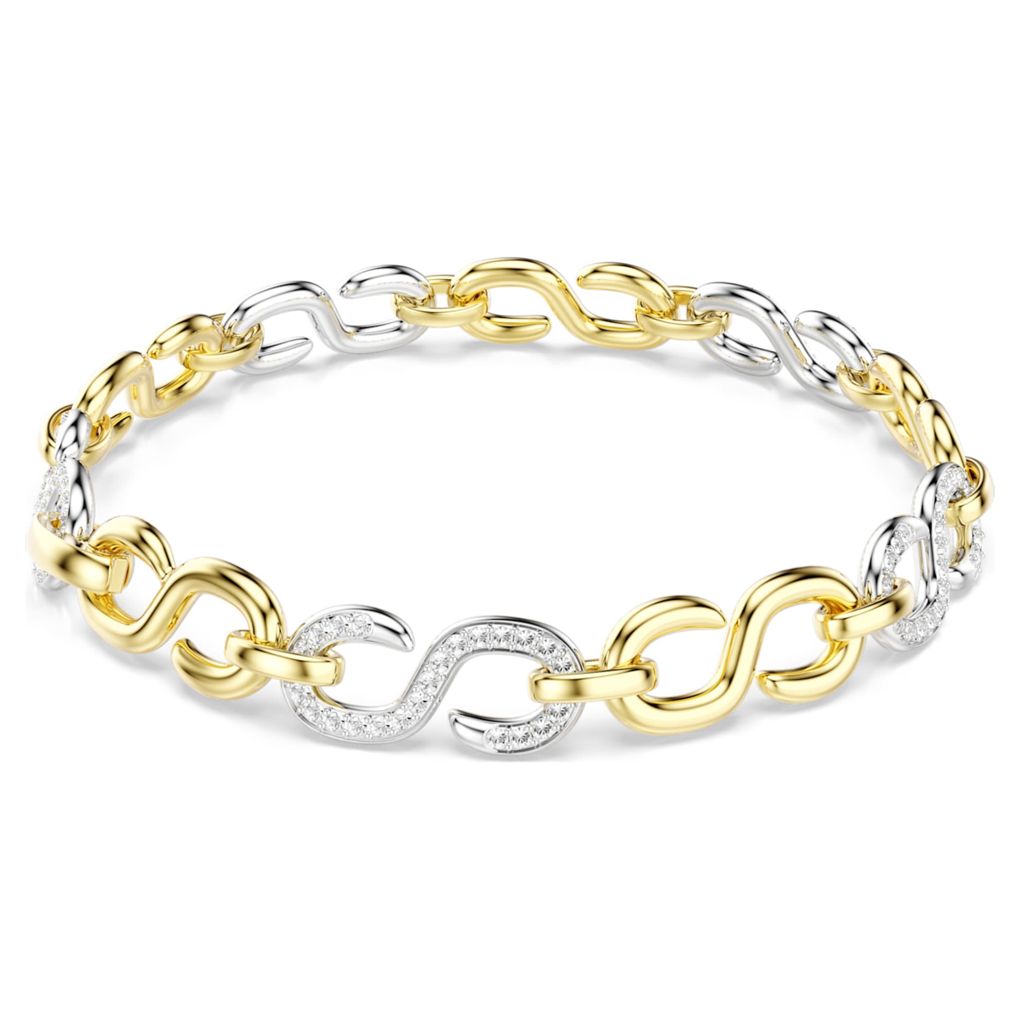 Swarovski Dextera bracelet Round cut, White, Mixed metal finish