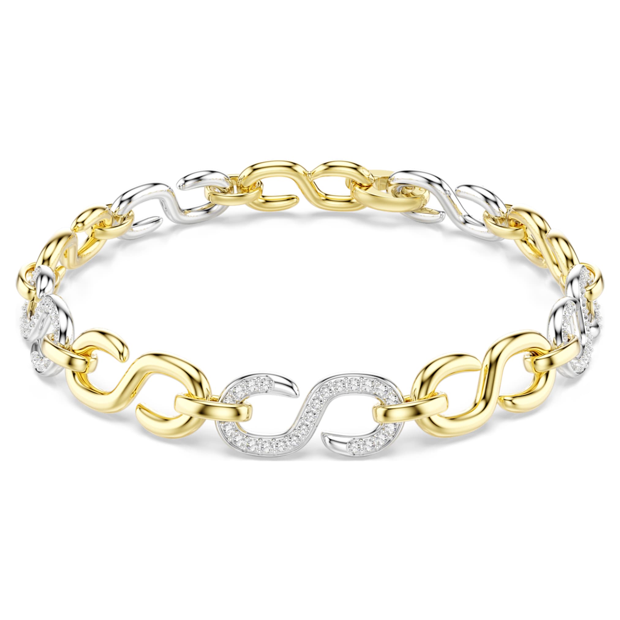 Swarovski Dextera bracelet Round cut, White, Mixed metal finish