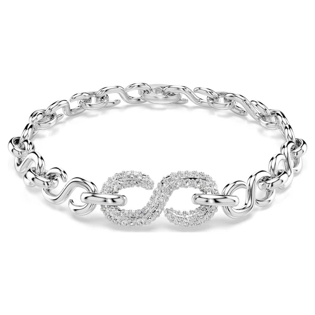 Swarovski Dextera bracelet Round cut, White, Rhodium plated