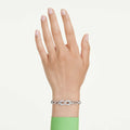 Swarovski Dextera bracelet Round cut, White, Rhodium plated