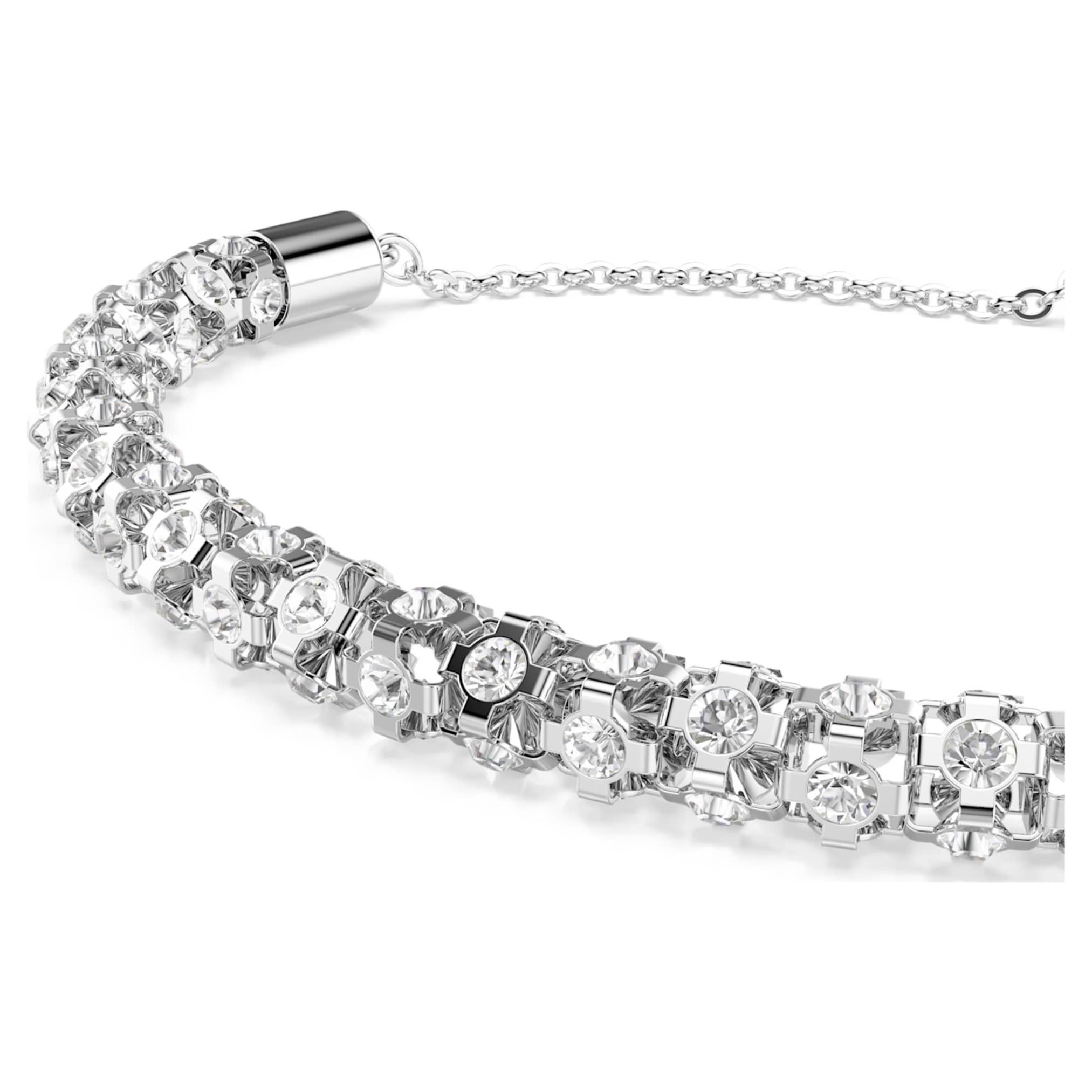 Swarovski Dextera bracelet Round cut, White, Stainless steel