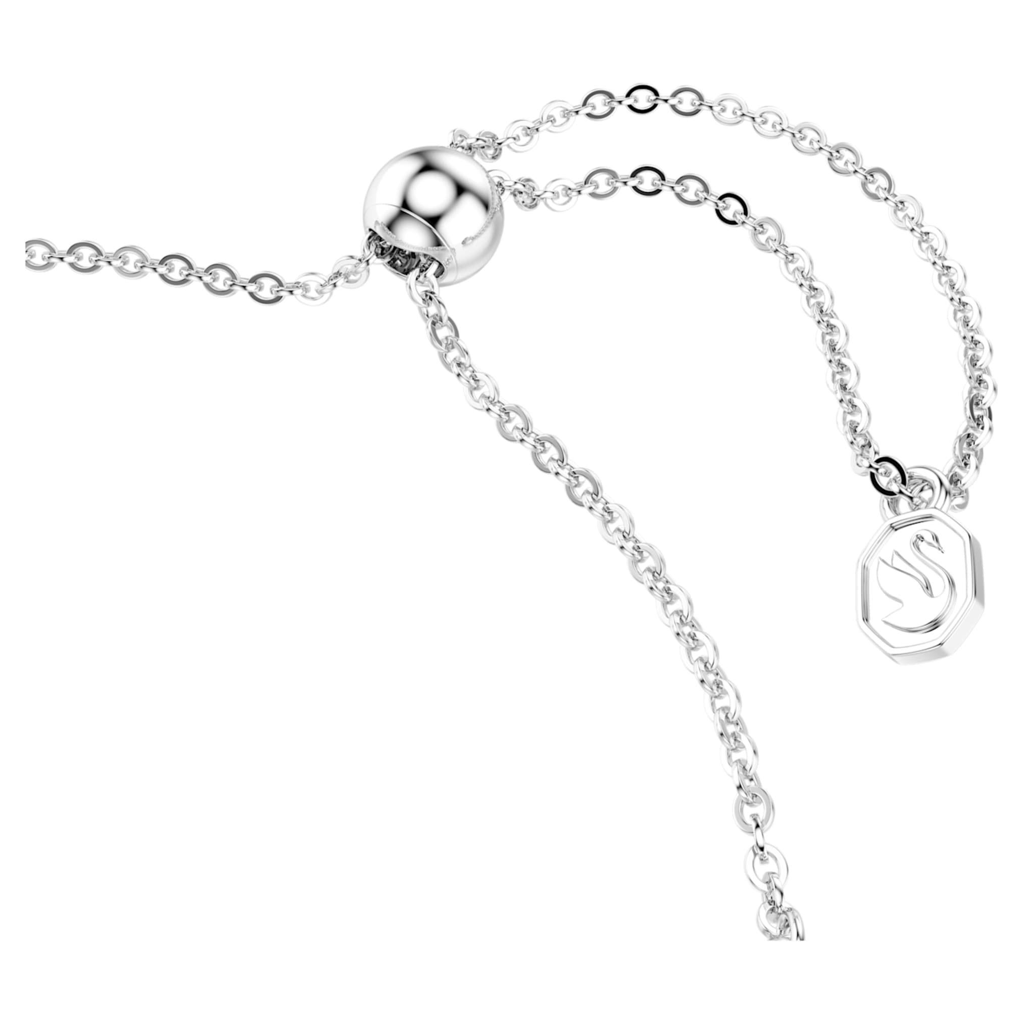 Swarovski Dextera bracelet Round cut, White, Stainless steel