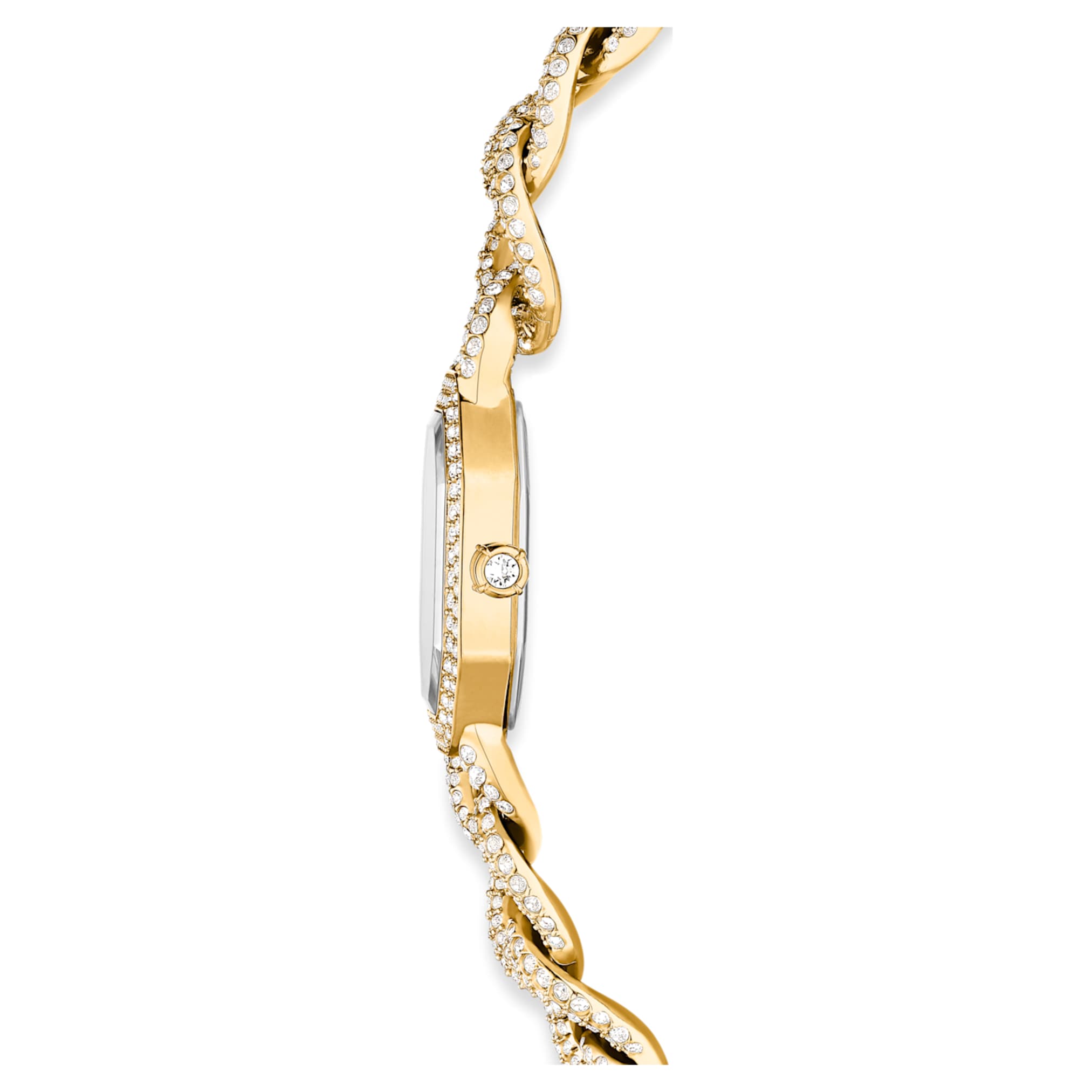 Swarovski Dextera chain watch Swiss Made, Crystal bracelet, Gold tone, Gold-tone finish