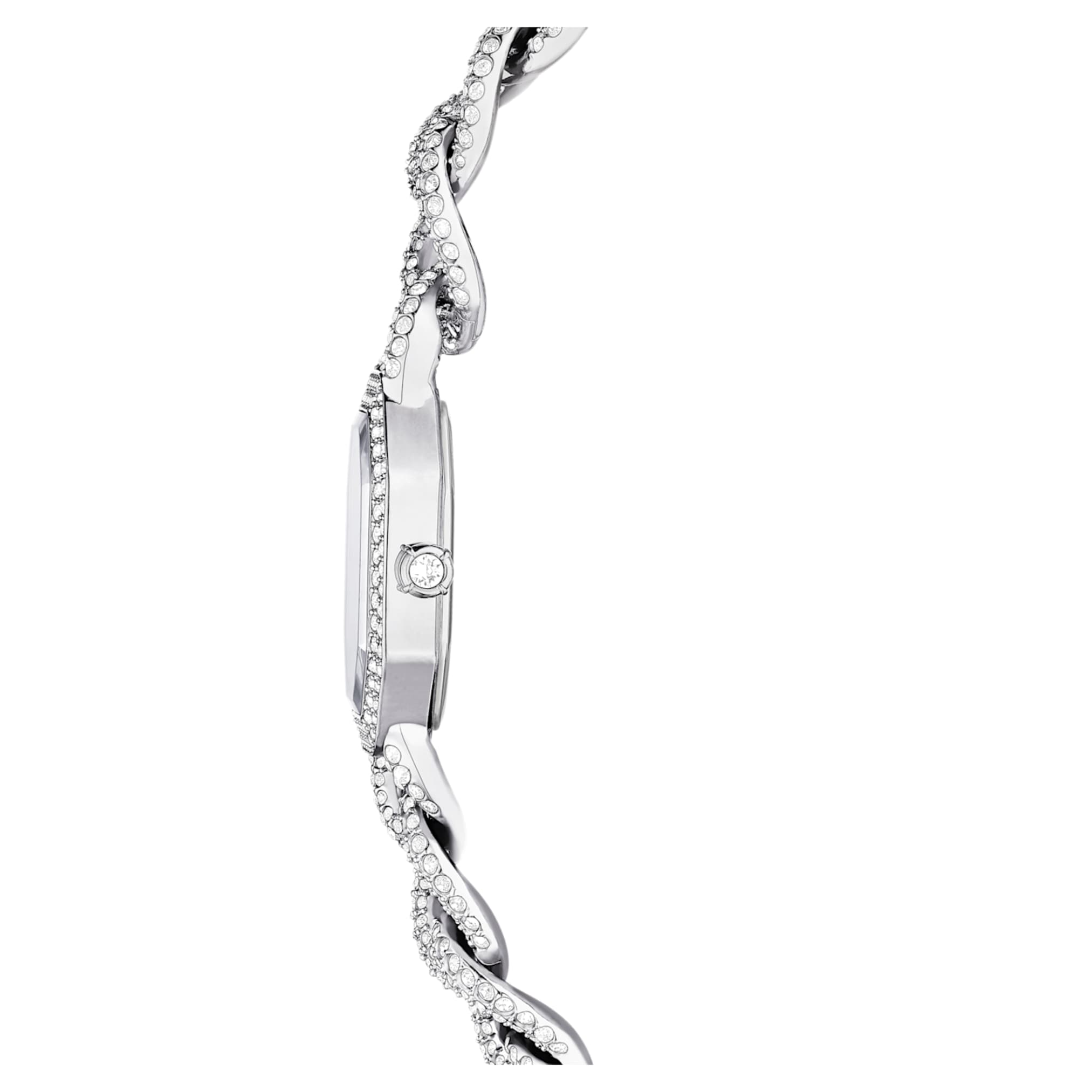 Swarovski Dextera chain watch Swiss Made, Crystal bracelet, Silver tone, Stainless Steel