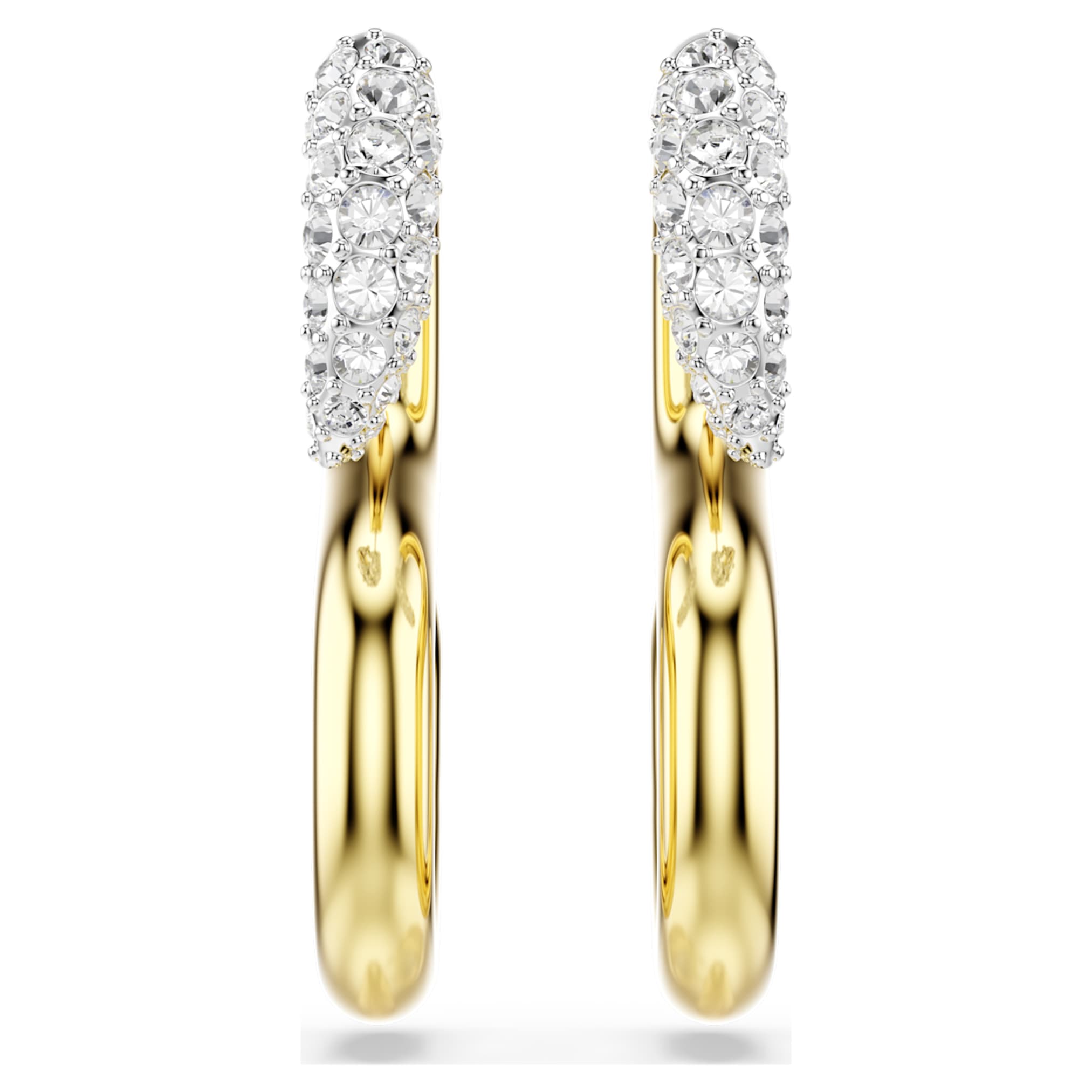 Swarovski Dextera earrings Round cut, White, Mixed metal finish