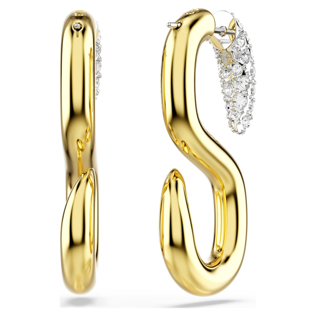 Swarovski Dextera earrings Round cut, White, Mixed metal finish