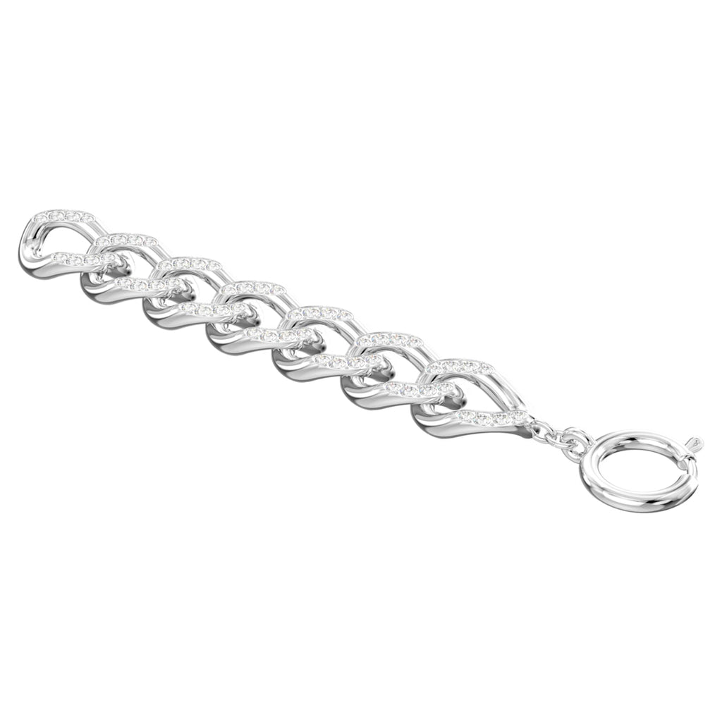 Swarovski Dextera extender White, Rhodium plated