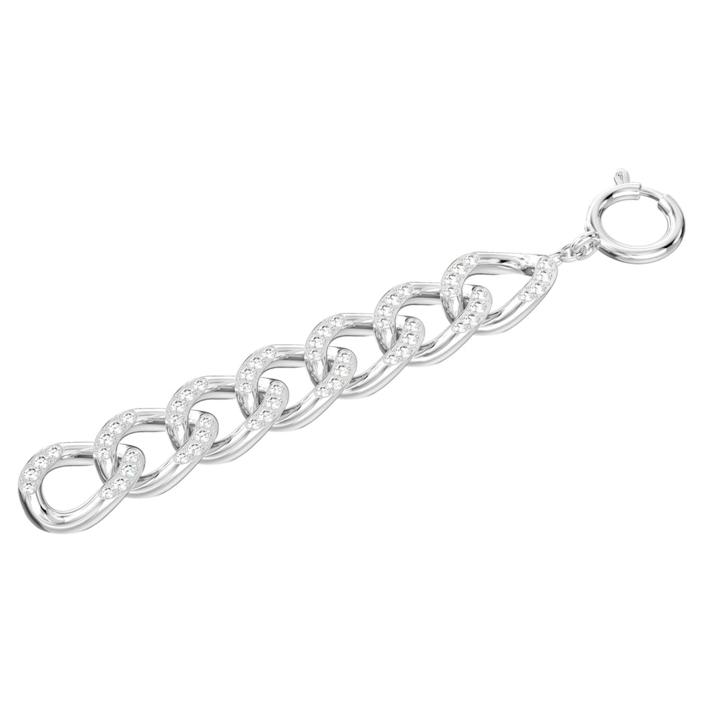 Swarovski Dextera extender White, Rhodium plated