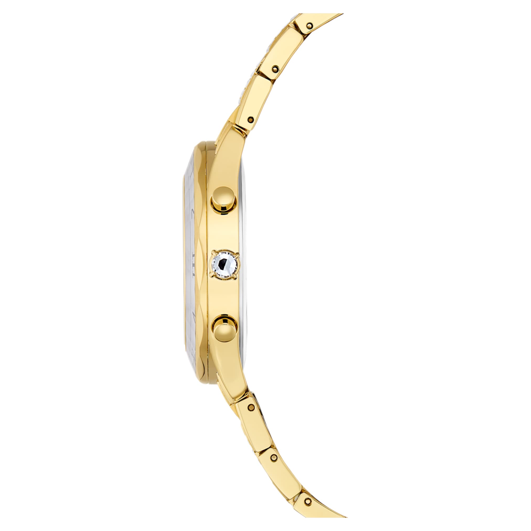 Swarovski Dextera lux watch Swiss Made, Metal bracelet, Gold tone, Gold-tone finish