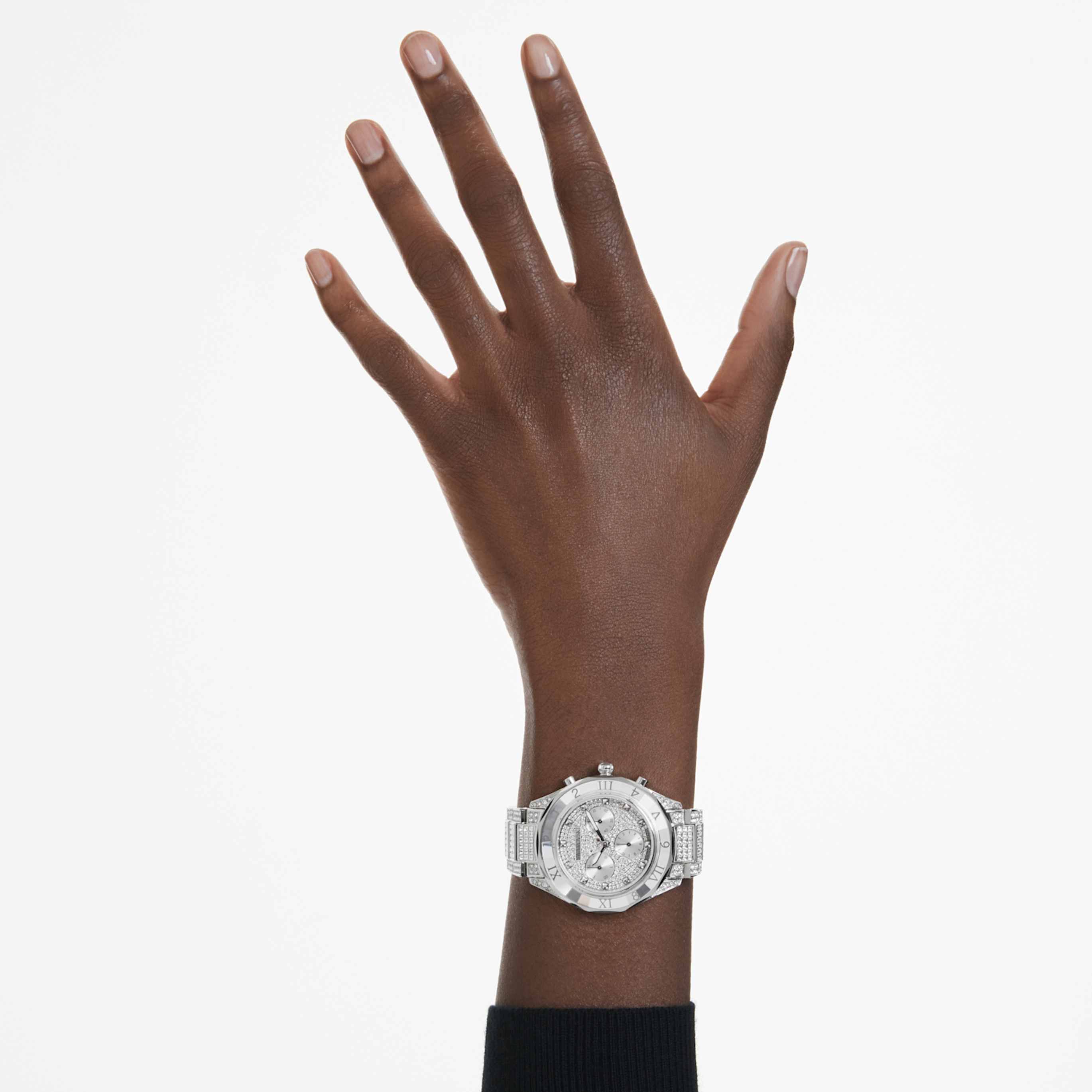Swarovski Dextera lux watch Swiss Made, Metal bracelet, Silver tone, Stainless Steel