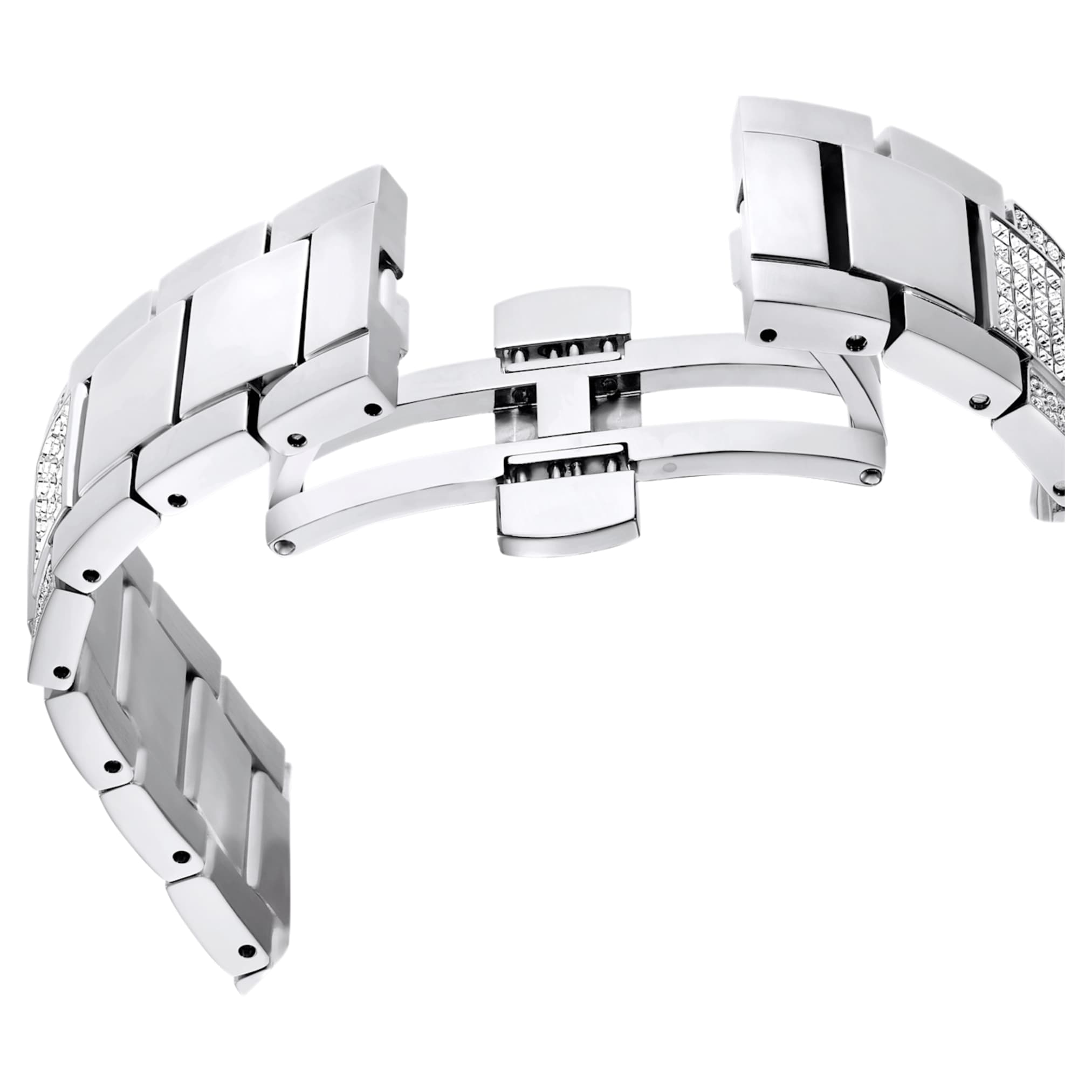 Swarovski Dextera lux watch Swiss Made, Metal bracelet, Silver tone, Stainless Steel